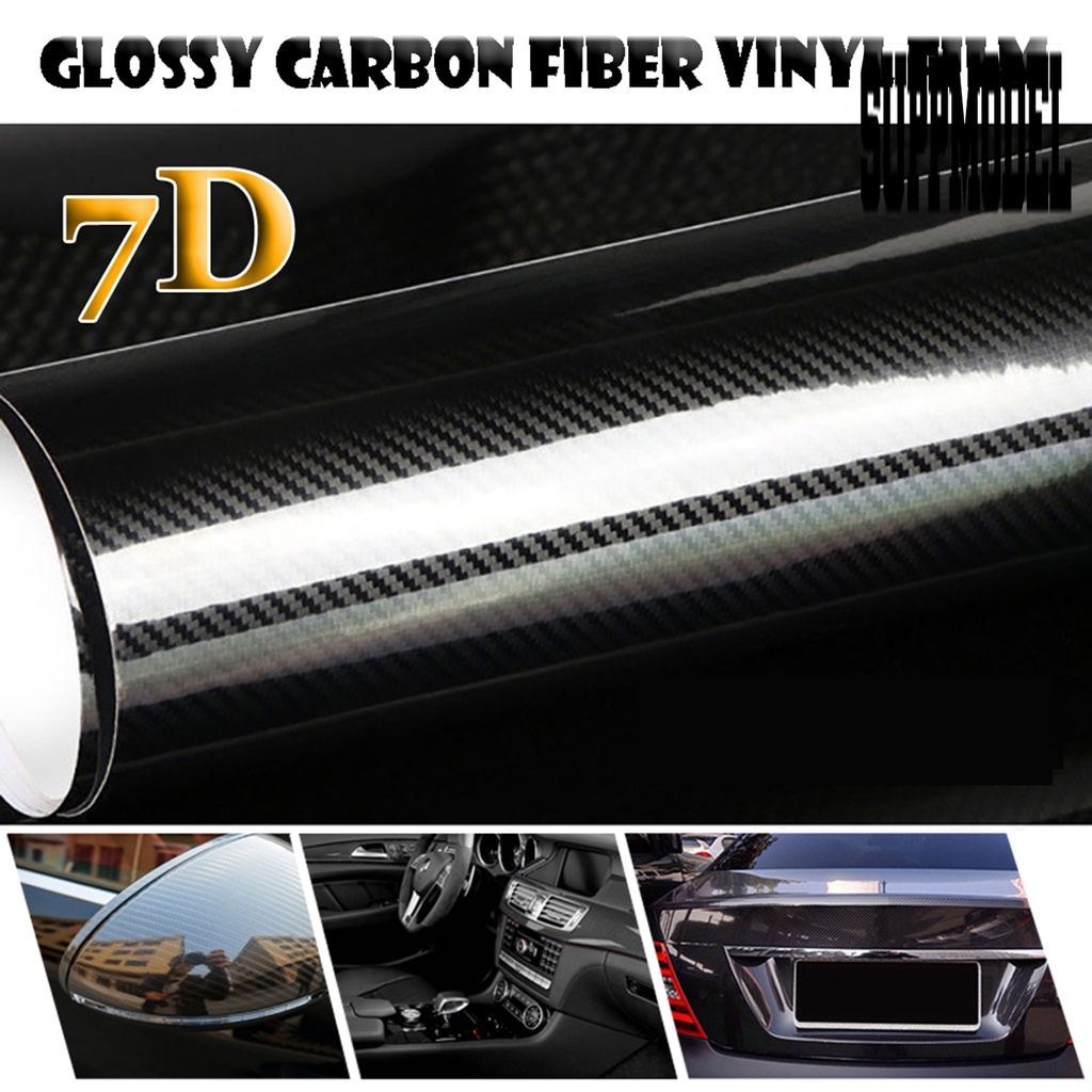 Stiker Film Tint Carbon Fiber Glossy Bahan Vinyl Untuk Mobil SUV