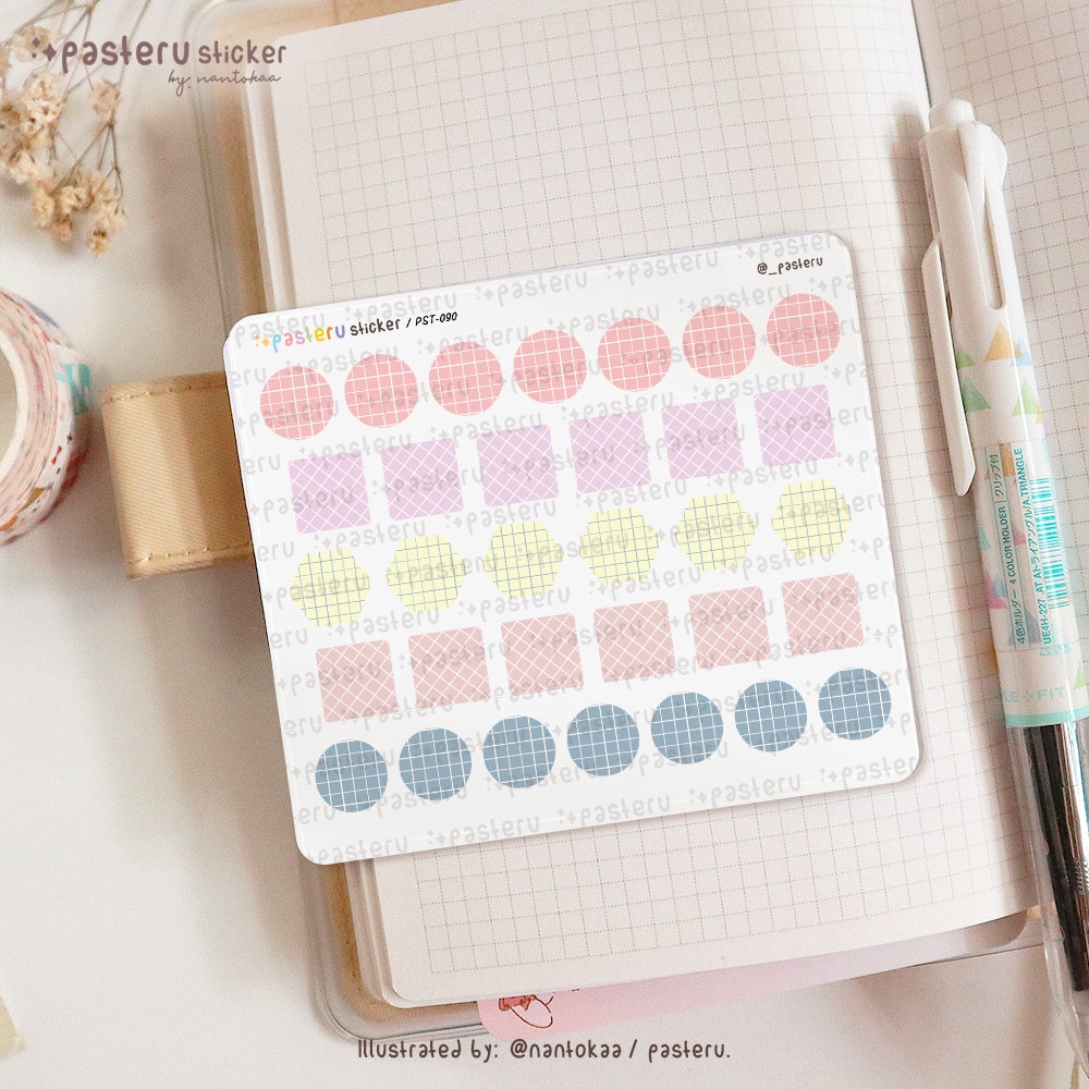 

Blank Pastel Shapes | Pasteru Planner Journal Sticker