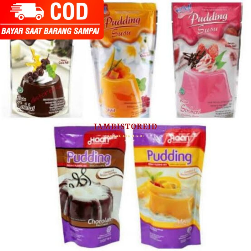 

(JAMBISTOREID) Puding Haan Instant Pudding Mix Chocolate Mango Strawberry Jambi