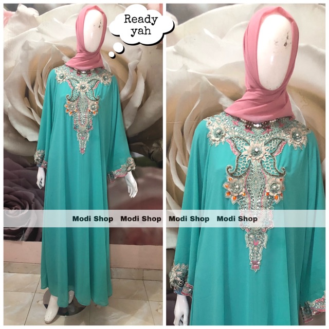 Gamis Kaftan Terbaru Kaftan Wanita Casual Dress REAL PICT Fashion Muslim Kaftan Wanita Kondangan Gam