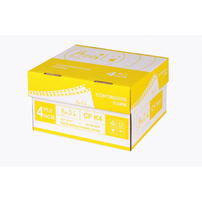 

CONTINUOUS FORM 9,5 x 11/2 4 PLY PRS Hi Print ( isi 500 sheets)