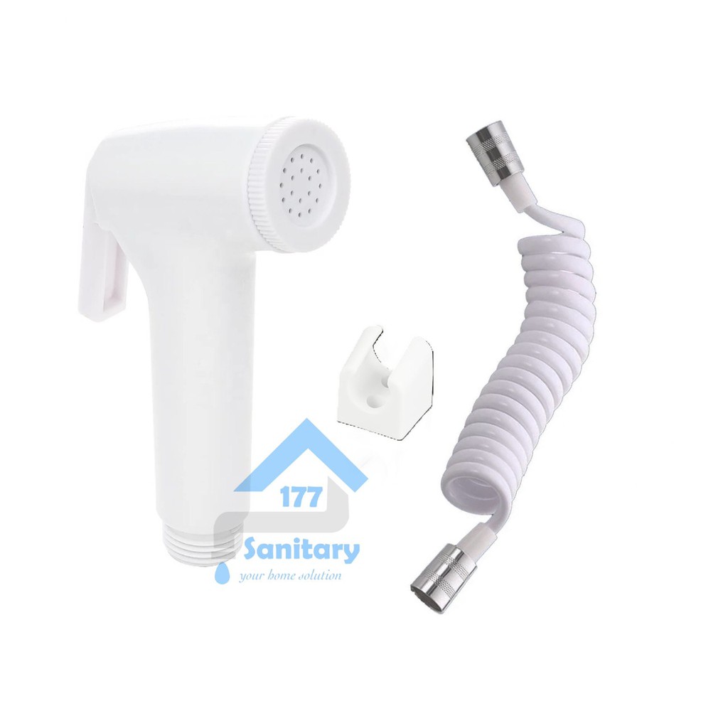 Jet shower Kloset Telepon PUTIH J87-semprotan Shower bidet cebok klosed selang spiral telephone spray toilet kloset /G82b