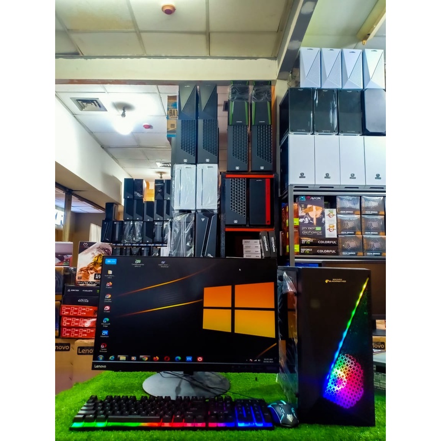 PC GAMING EDITING CORE I5 WITH MONITOR 22 INCH TYPE PANEL IPS SIAP PAKAI