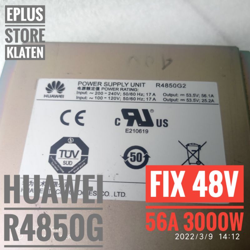 Switching Huawei R4850G Fix 48V 56A 3000W Rectifier smps - ps104
