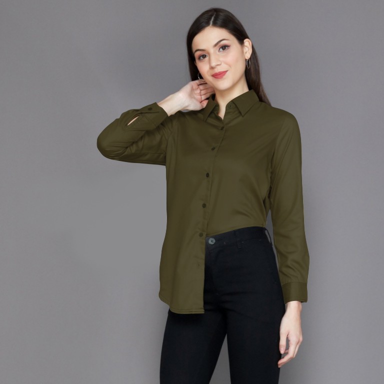 kemeja wanita lengan panjang polos basic kekinian hem cewek baju kantor slimfit simple terbaru murah-8