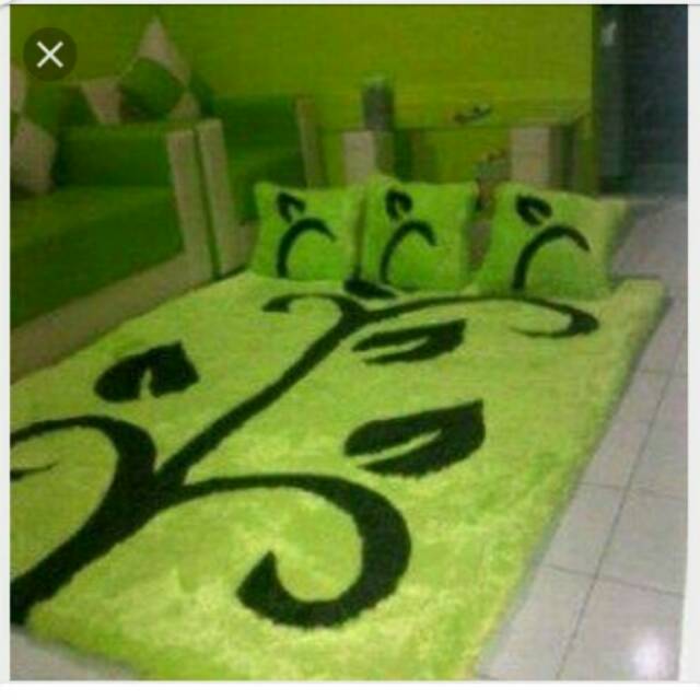 Karpet kasur motif daun