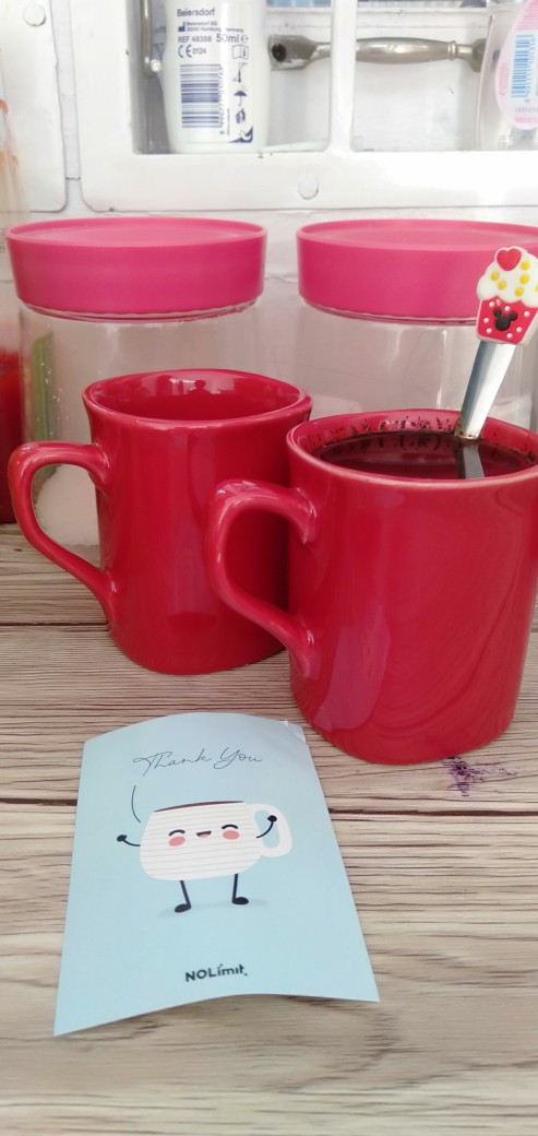 Nolimit Mug Keramik Cangkir Keramik Gelas Kopi  Mug Nescafe Red For Souvenir Kado Hadiah Koleksi