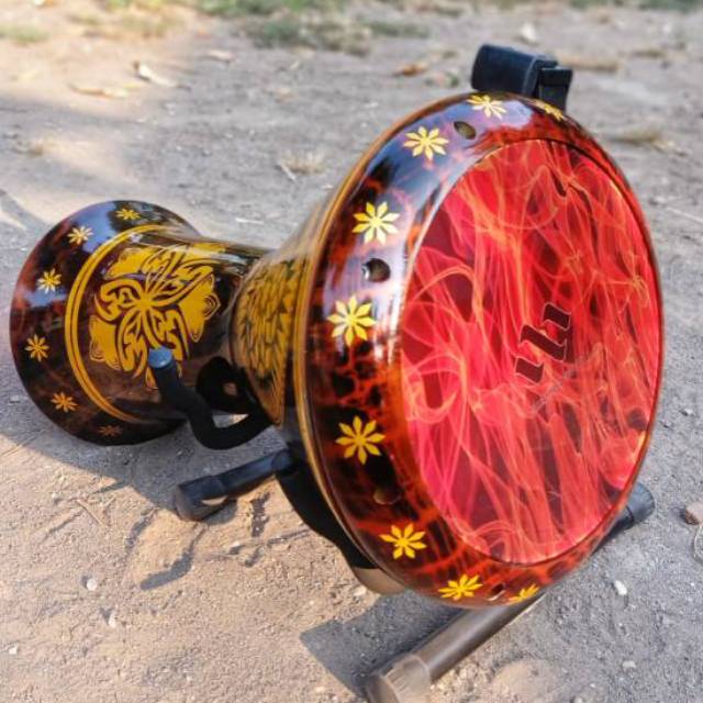 Darbuka sombaty 9 in fulset darbuka murah 9 inci mika read fire darbuka