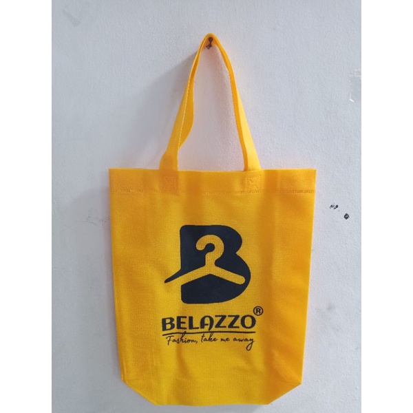 Spunbon sablon goodybag custom standing handel box 30×40×10