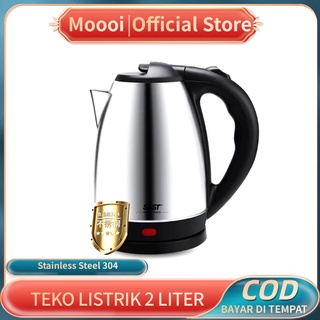 MOOOI Teko listrik 2L / pemanas air 2.0 Liter/ kettle electric kapasitas /stainless steel 304