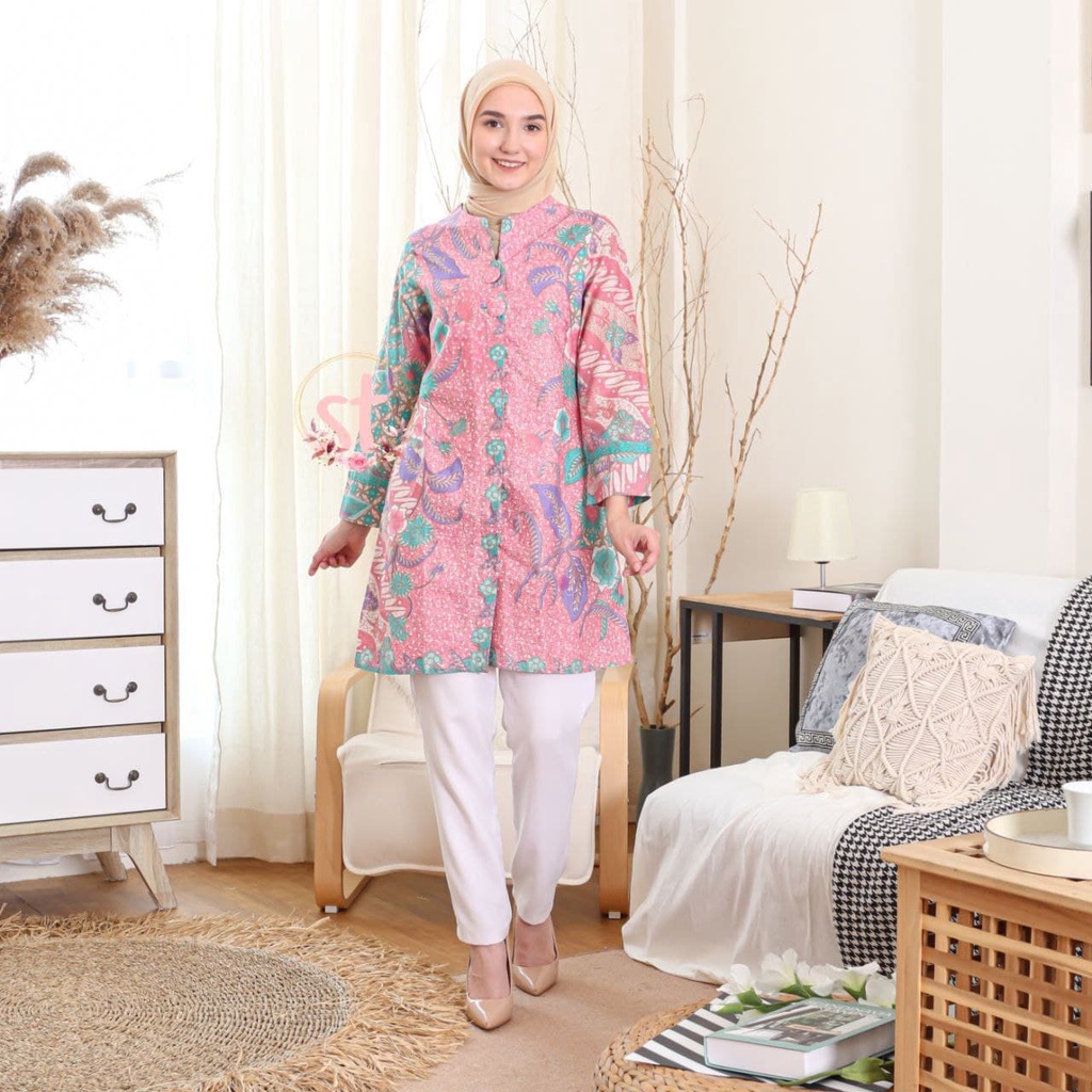 Atasan Baju Premium Batik Tradisional Pekalongan Mega Mendung Solo Parang Jumputan Kawung Terbaru-F