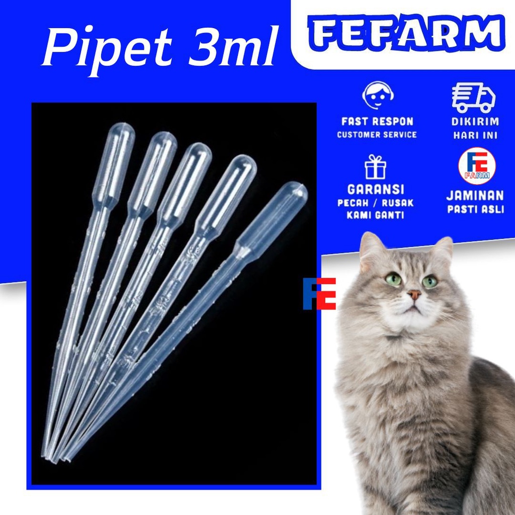 Pipet 3ml Kucing Hamster Anjing Glider Landak FEFARM