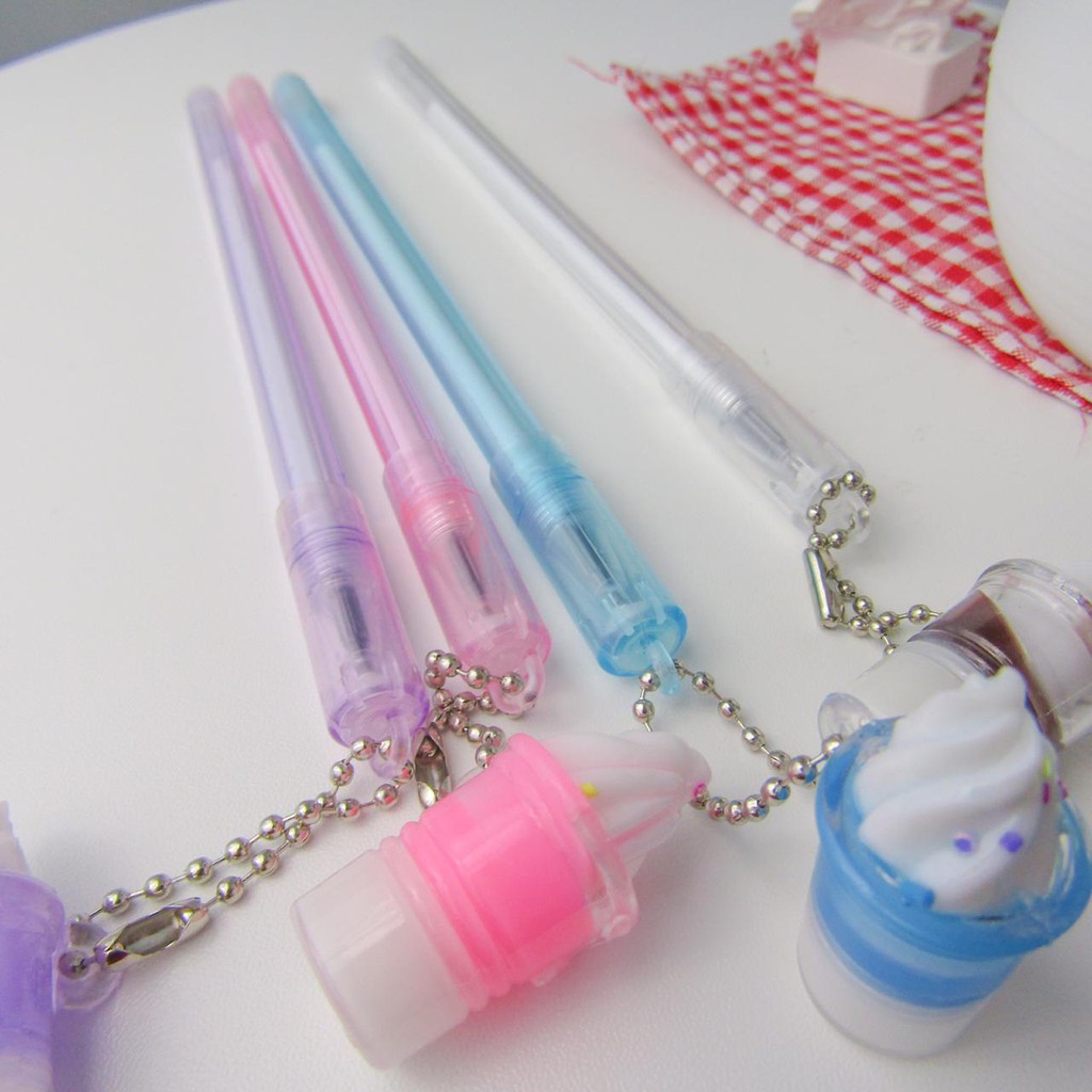 pulpen gantungan sundae es krim cup ice cream alat tulis pulpen pen lucu unik kado imut termurah COD-2