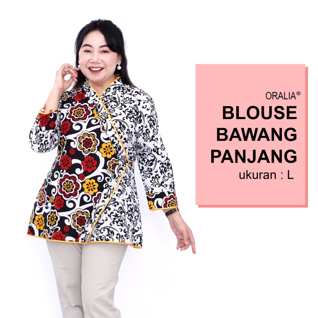 Jual Atasan Batik Jumbo Wanita Blouse Big Size Wanita S M L Xl 2l 3l 4l