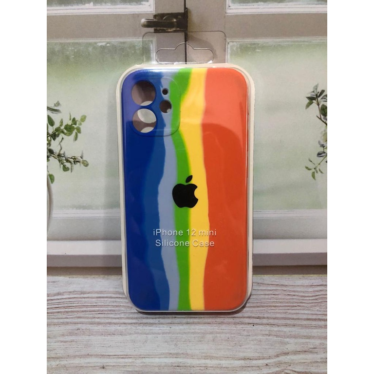 CASE IPHONE 12 MINI SILIKON CASE NEW RAINBOW COVER