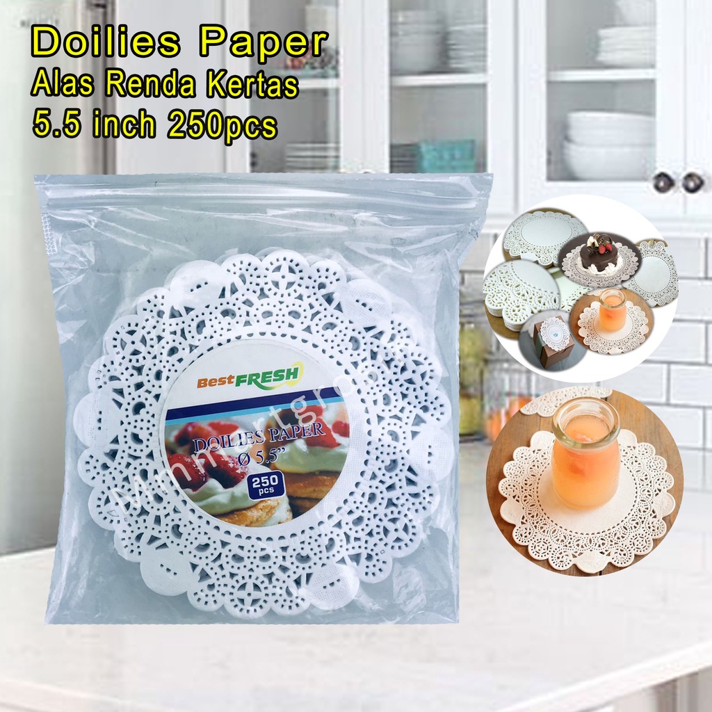 Doilies Paper / Alas Renda Kertas / Alas Serbaguna / 5.5 inch 250pcs