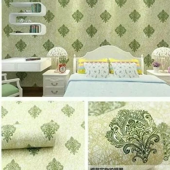 35+ Trend Terbaru Wallpaper Dinding Motif Batik Hijau