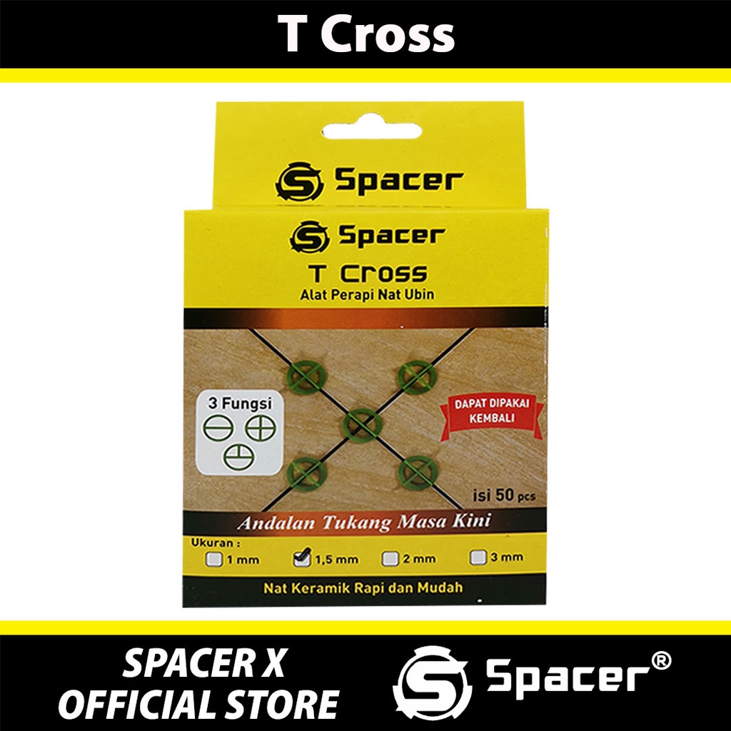 T Cross 1,5 mm Alat Pasang Keramik Jarak Nat Kramik