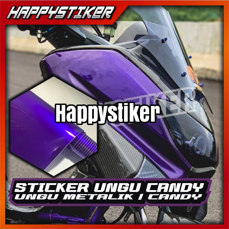Sticker Sekotlet Ungu Candy /  Sticker ungu metalik / sekotlet ungu metalik
