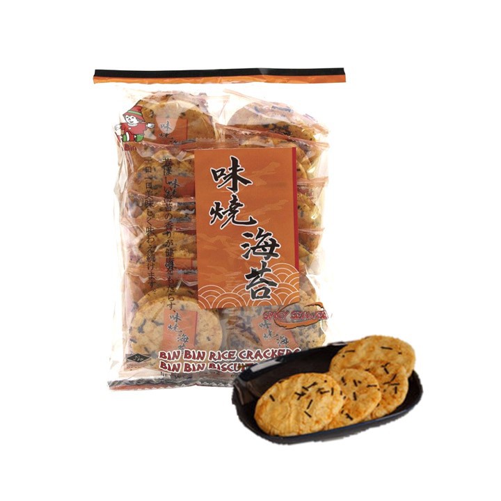 [HALAL] Bin Bin Rice Crackers Original / Seaweed / Spicy Seaweed Snow 150gr BinBin Snack Beras Cracker Snek Thailand