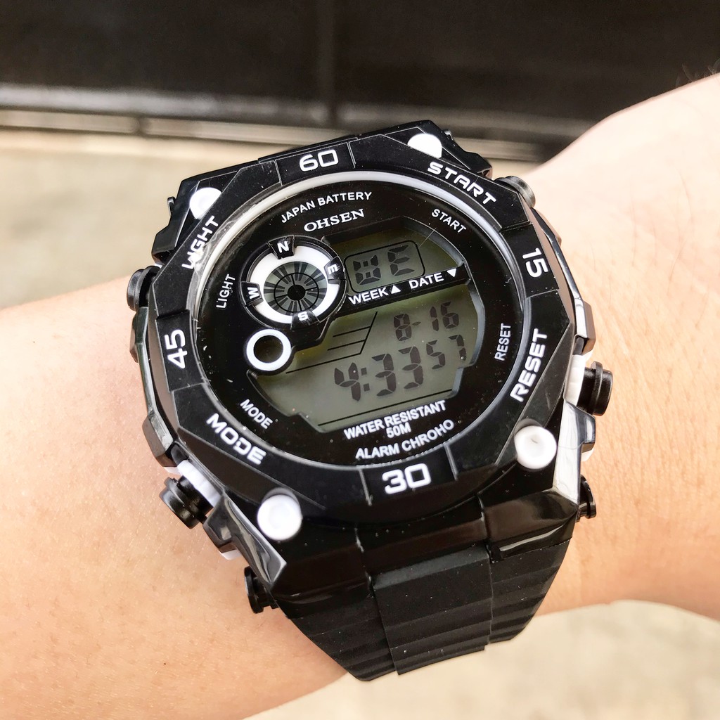(COD) Jam Tangan Pria Original Digital OHSEN MD6 Sport Sporty Karet Rubber Anti Air Waterproof