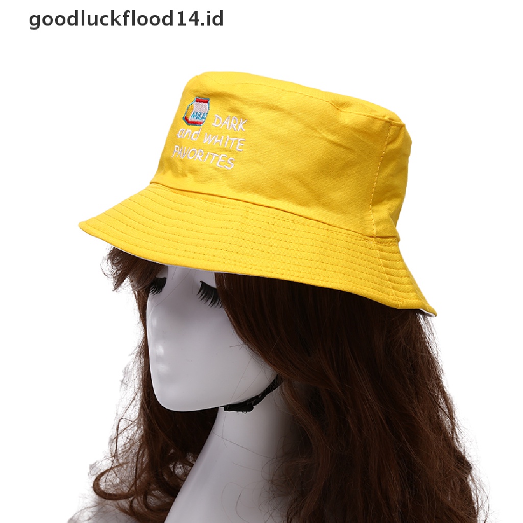 [OOID] Fashion Women Breathable Double-Sided Cotton Bucket Hat Hunting Fishing Sun Cap ID