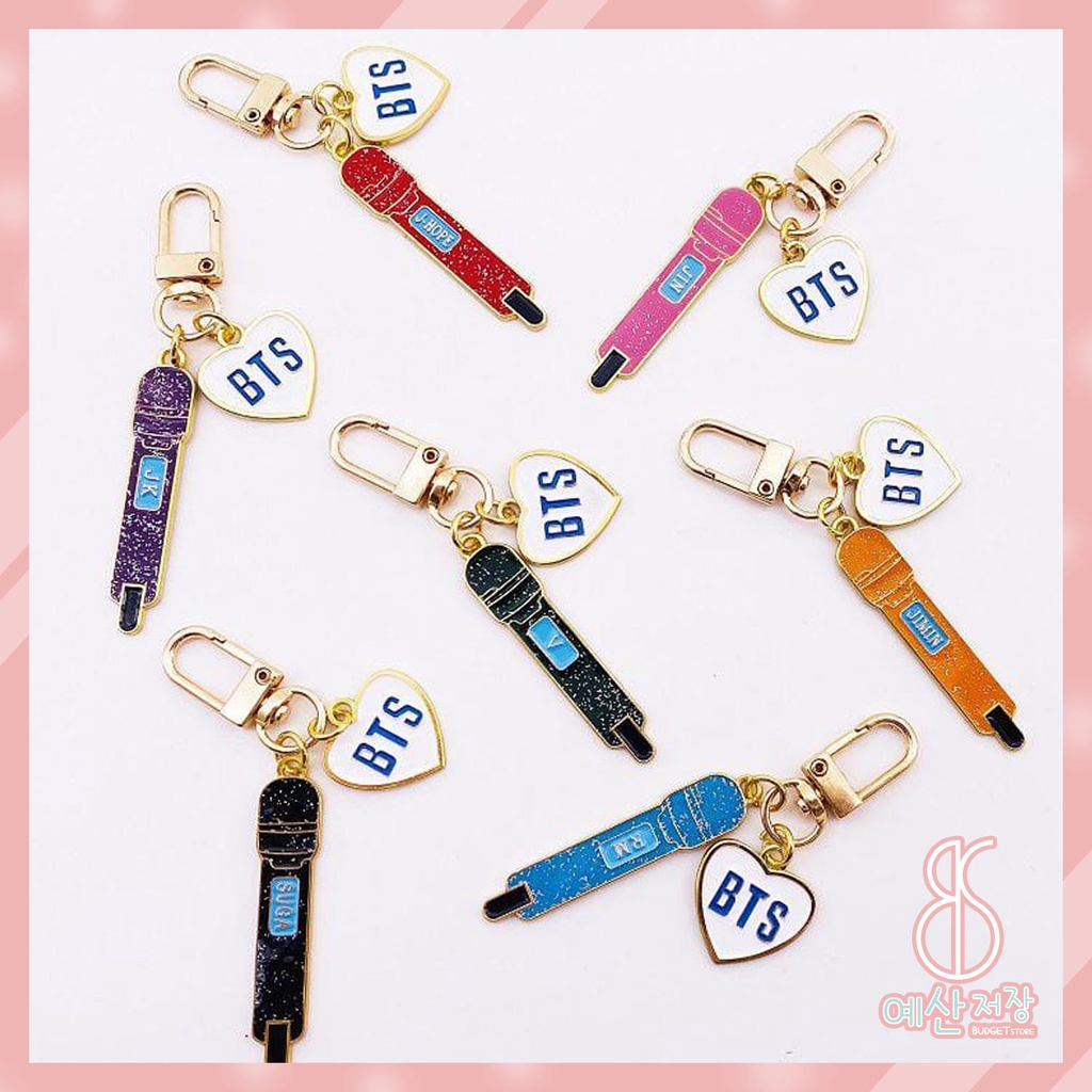 [BS] BISA COD Gantungan Kunci Warna Mic BTS KPOP Key Chain - KP853