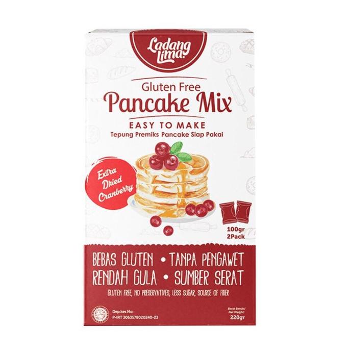 

Ladang Lima Pancake Mix Gluten Free Cranberry 220 gram