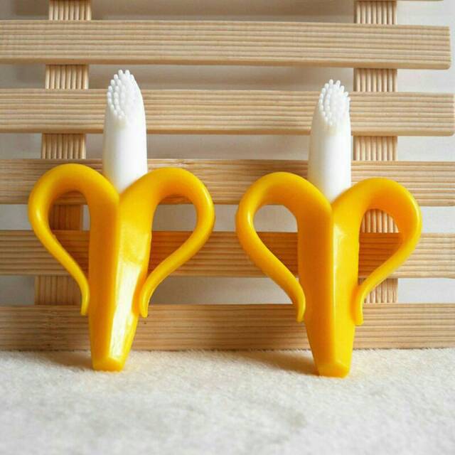 TEETHER BANANA &amp; CORN JAGUNG / Sikat gigi/ mainan gigitan pisang