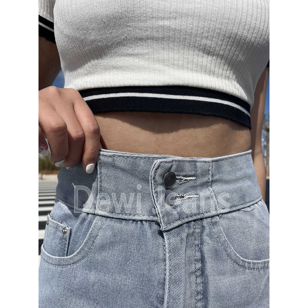 L.A.Outlet J23 Autentik Bulan Natal Celana Panjang HW Kulot Jeans Boyfriend Jeans Korea Jeans Celana Jeans Impor jeans highwaist celana highwaist newjeans jeans korean style celana jeans wanita jeans korea celana jeans kulot Biru Nyaman