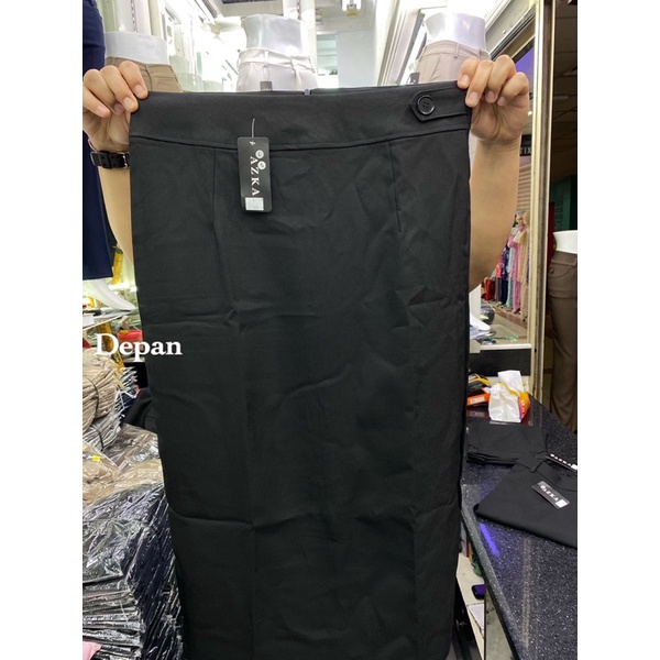 ROK SPAN KERJA PANJANG REMPEL BELAKANG. M L XL XXL