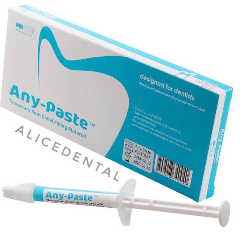 Anypaste any-paste any paste dental temporary root canal filling caoh ultracal calcipex calciplast calcium hydroxide medikamen endo