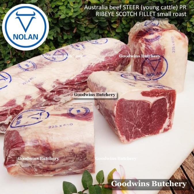 

1.2Kg 1Pc 1/3 Cut Small Roast Ribeye Cuberol Beef Pr Steer Aust. Nolan Ee39Keogff