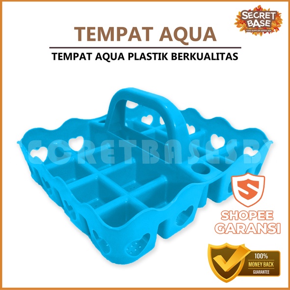 Jual Tempat Aqua Gelas Isi 16 Dengan Lubang Sedotan Tray Air Wadah Gelas Baki Air 7912