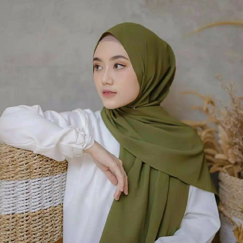 𝗖𝗮𝗿𝗲.𝗶𝗻 Pashmina Diamond Italiano - Pashmina Polos / Pashmina Panjang 175x75cm PREMIUM QUALIY