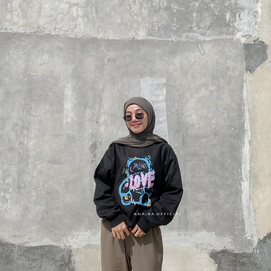 SWEATER WANITA LOVE BEAR ANAIRAOFFICIAL