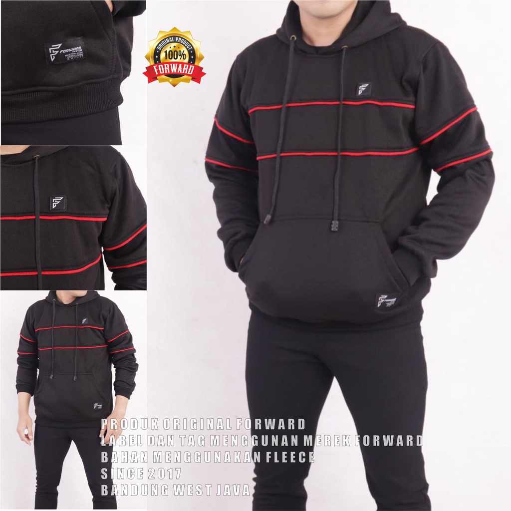 Sweater Hoodie Polos Pria Wanita Bahan Fleece Tebal Original Forward System