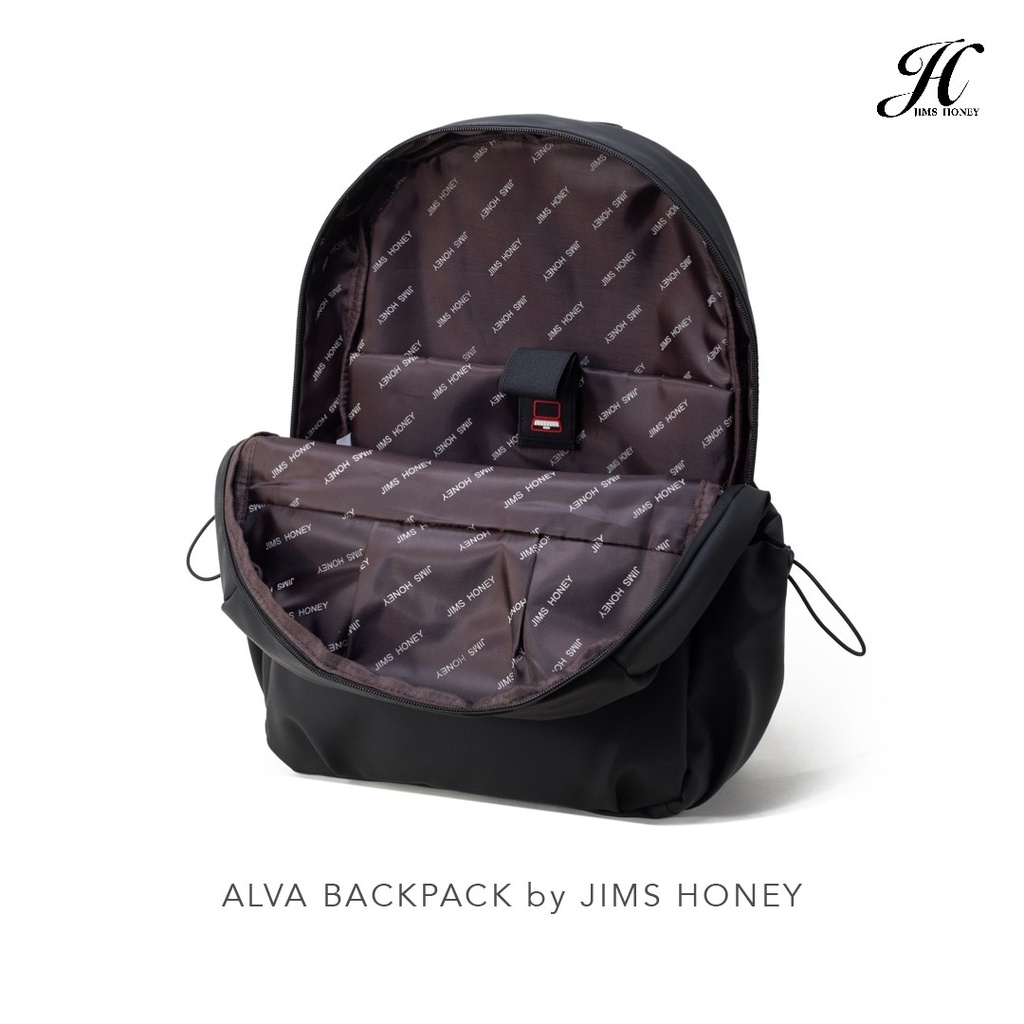 Alva Backpack Jims Honey Tas Ransel Pria dan Wanita Sekolah Kuliah Anti Air Muat Banyak Import Trendy Murah Original