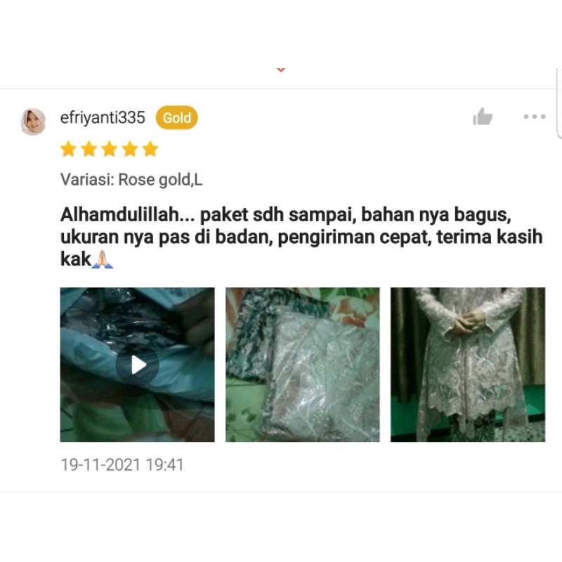 Kebaya Tunik Modern Tile Panjang Muslimah / Kebaya Pesta  Kondangan Wisuda Muslimah / Kebaya Set-4