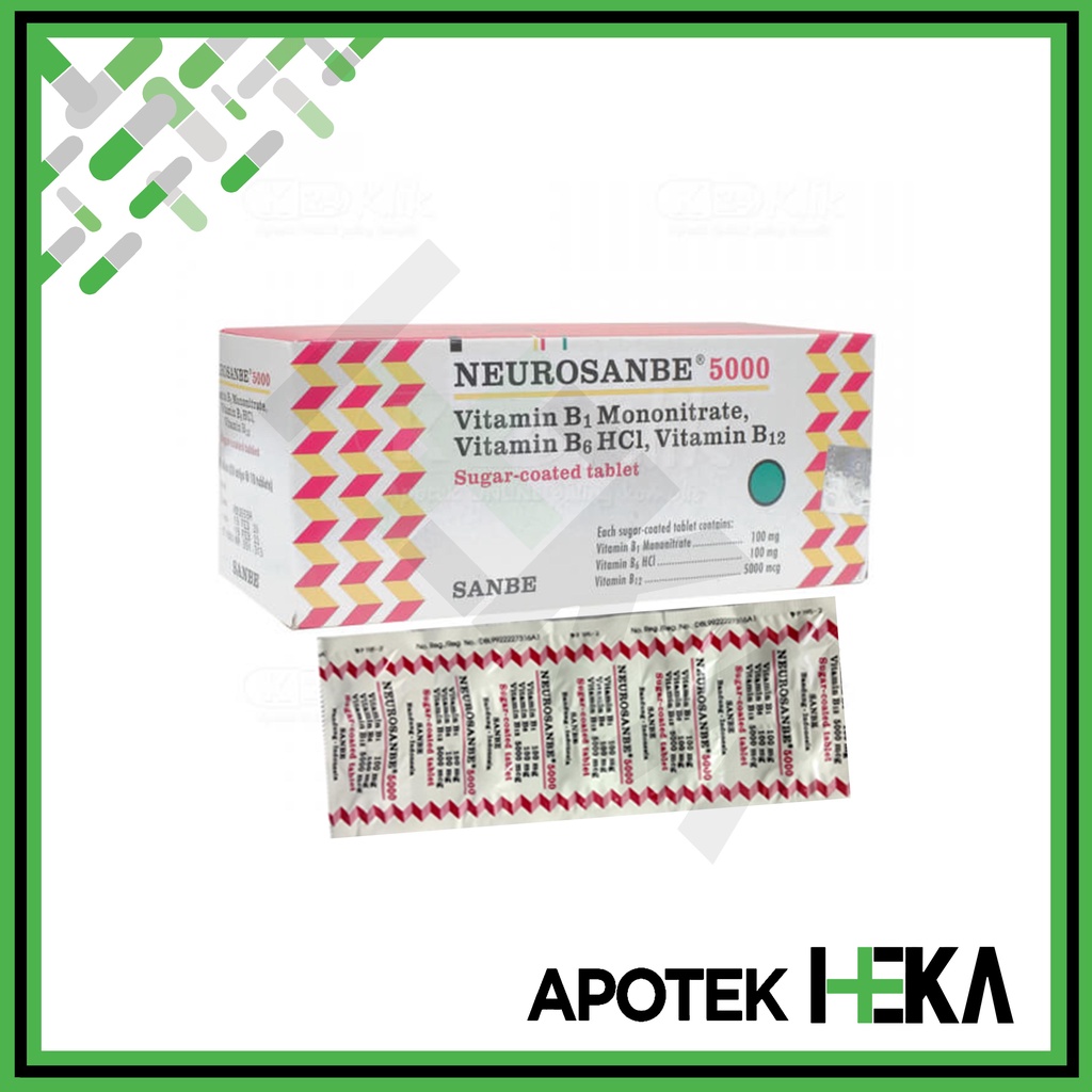 Neurosanbe 5000 Box isi 10x10 Tablet - Menjaga Kesehatan Saraf (SEMARANG)