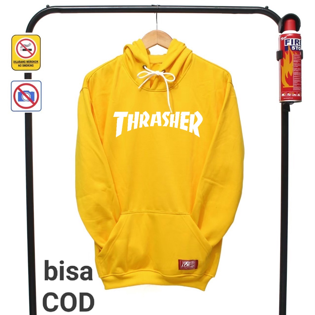 COD TERLARIS HOODIE SABLON THRASHER PREMIUM / PRIA &amp; WANITA / Sweater / Switer / Hoodie Kekinian / Hoodie Hits / Switer Pria/Hoodie Polos/ SIZE S M L XL XXL 2XL XXXL 3XL Termurah Murah Ukuran Big Size Jumbo