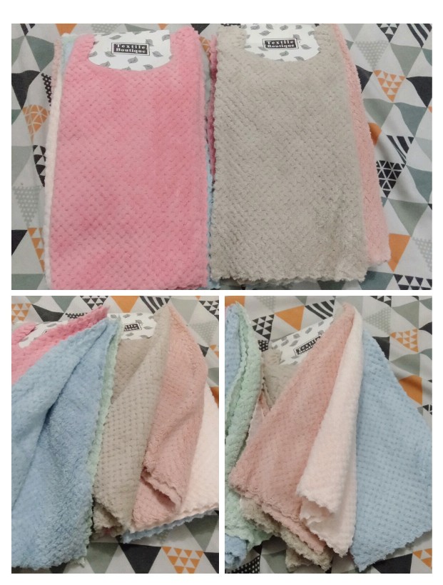 Kain Lap Dapur/mobil Microbulu 30x30cm/kain Lap Pembersih Bahan Coral Velvet Anti Lengket 6 Pcs