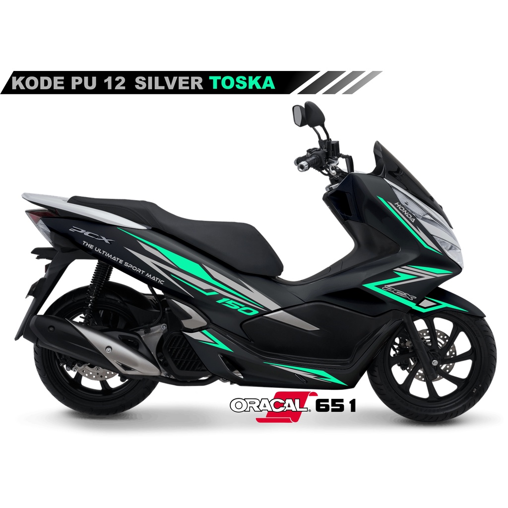 STIKER PCX 150 HITAM CUTING STIKER STRIPING SPORTY
