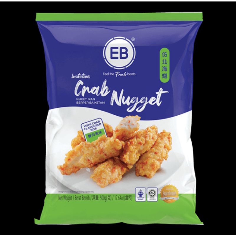 

EB Crab Nugget / Nugget Ikan Rasa Kepiting / Naget Kepiting | Berat Bersih 500gr