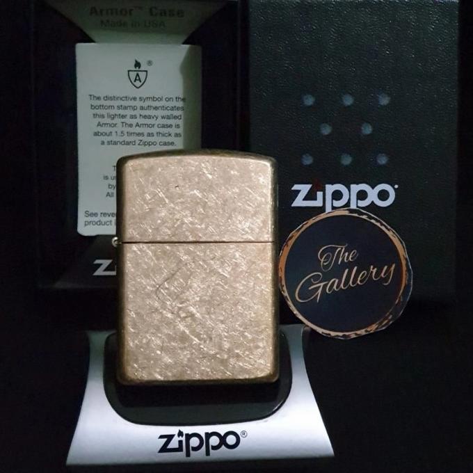 28496 ORIGINAL ZIPPO ARMOR TUMBLED BRASS