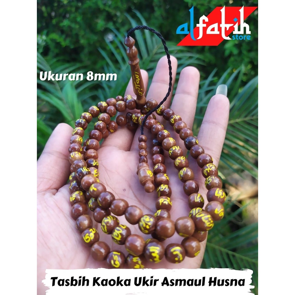 Tasbih kaokka 8mm rajah asmaul husna tasbih kokka asli tasbih kaokah tasbih kaoka tasbih99 butir