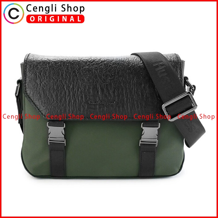 TAS SELEMPANG PRIA HUSH PUPPIES SLING BAG ORIGINAL HIJAU GREEN HM071