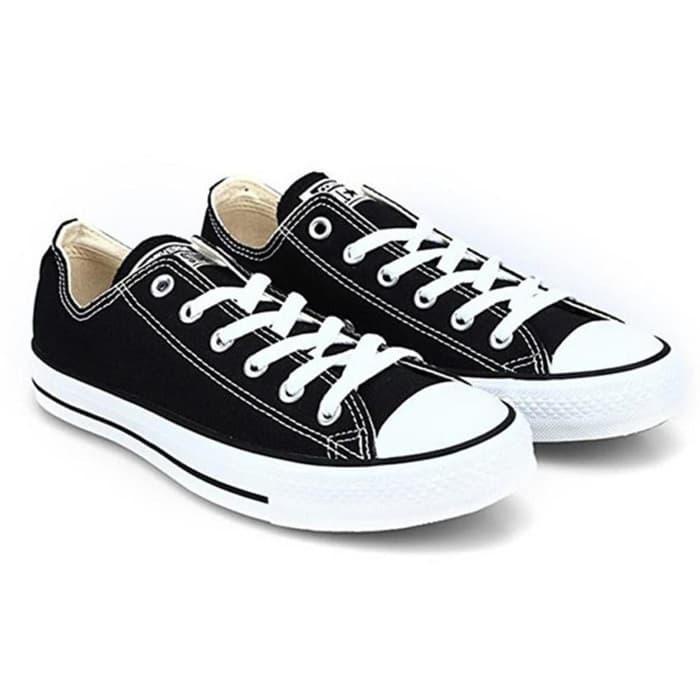 Sepatu Converse019 Sepatu Sekolah / Sepatu Kuliah All Star Sepatu Kerja Kets Pria Wanita Sneakers Casual Sepatu Sekolah Warna Hitam + box Terbaru - Dtriaolshop