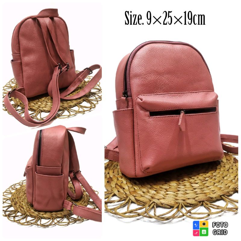 Tas Kulit / Ransel Papirut / Tas Wanita Asli Sukaregang Garut Original