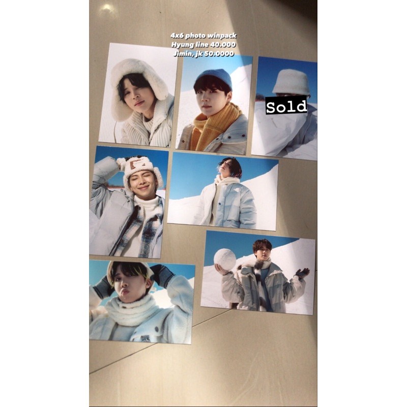 4 x 6 PHOTO WINTER PACKAGE BTS 2021 OFFICIAL SHARING